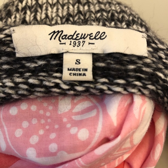 Madewell Salt and Pepper boat neck boxy sweater, US S, fits XS-M - Picture 5 of 7